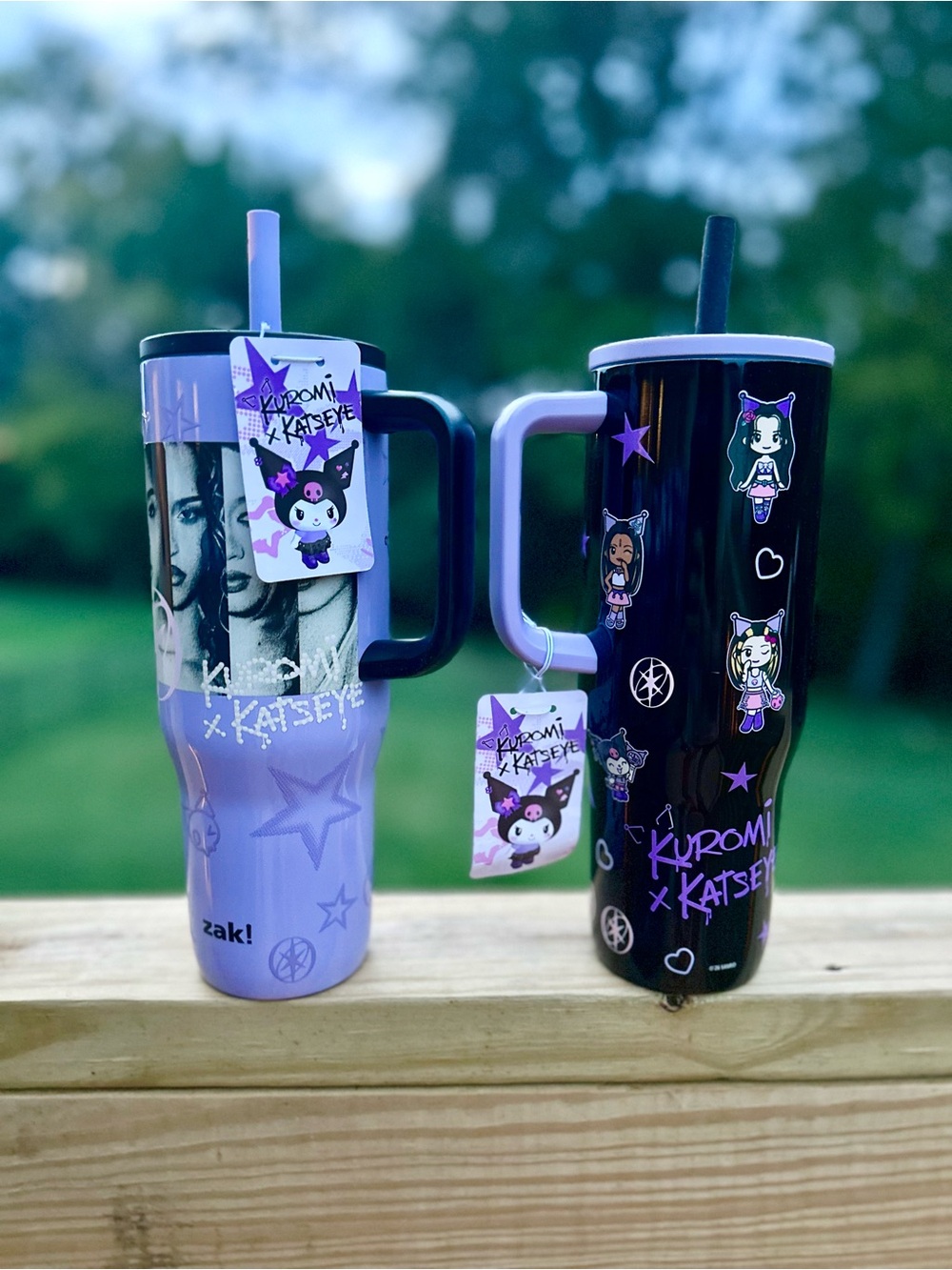SET- Katseye x Kuromi Sanrio 30oz Spill Proof Tumbler Cup Limited Edition - NEW